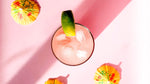 Pickled Mango Hibiscus Sake Cooler