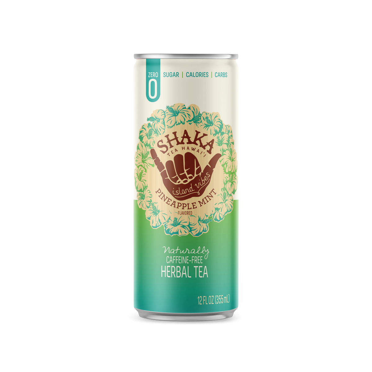 Pineapple Mint 12oz Can Herbal Tea 12Pack Shaka Tea